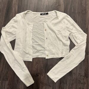 White Women's Cardigan Sweater